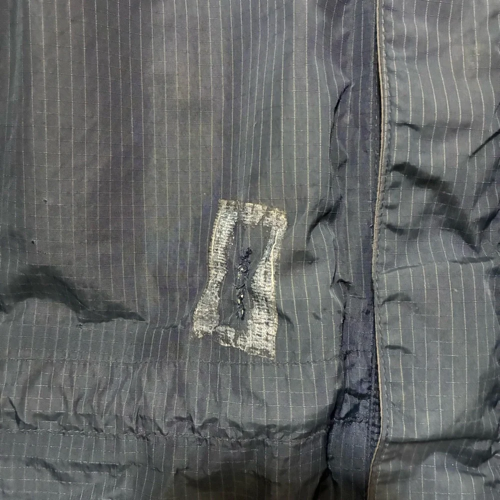 Marmot Full Zip Winter Windbreaker Men’s M Blue Gray Utility Hooded Brim Jacket